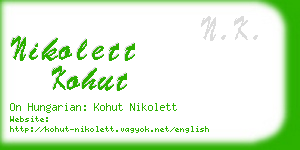 nikolett kohut business card